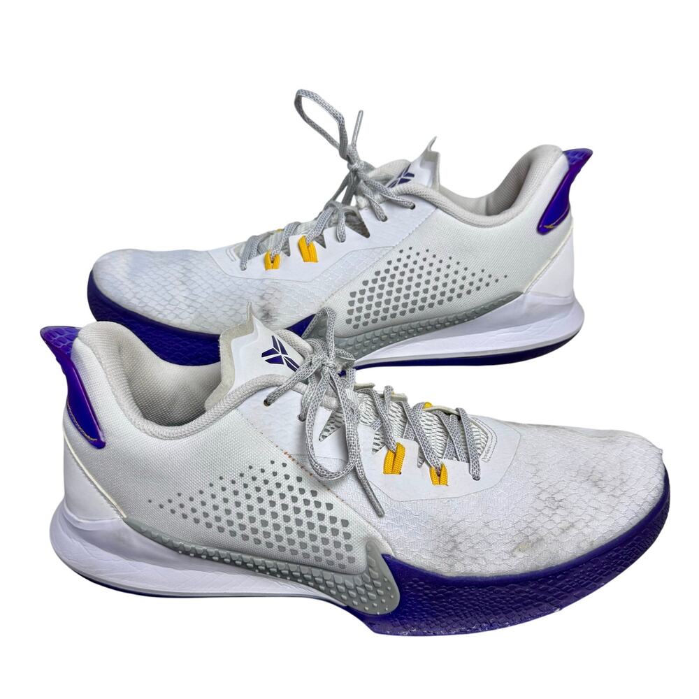 Nike Mamba Fury Lakers Home Basketball Sneakers Mens Size 14 White Purple Yellow